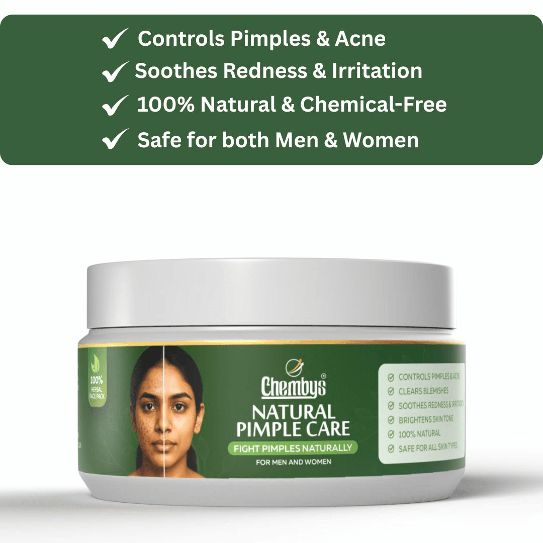 Chembys Pimple Face Pack – 100g | Natural Ayurvedic Formula for Clear, Glowing S