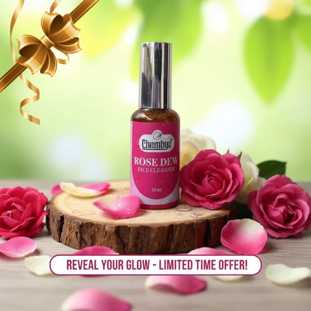 Chembys Rose Dew Face Cleanser – Gentle Daily Cleanser with Natural Rose Extract