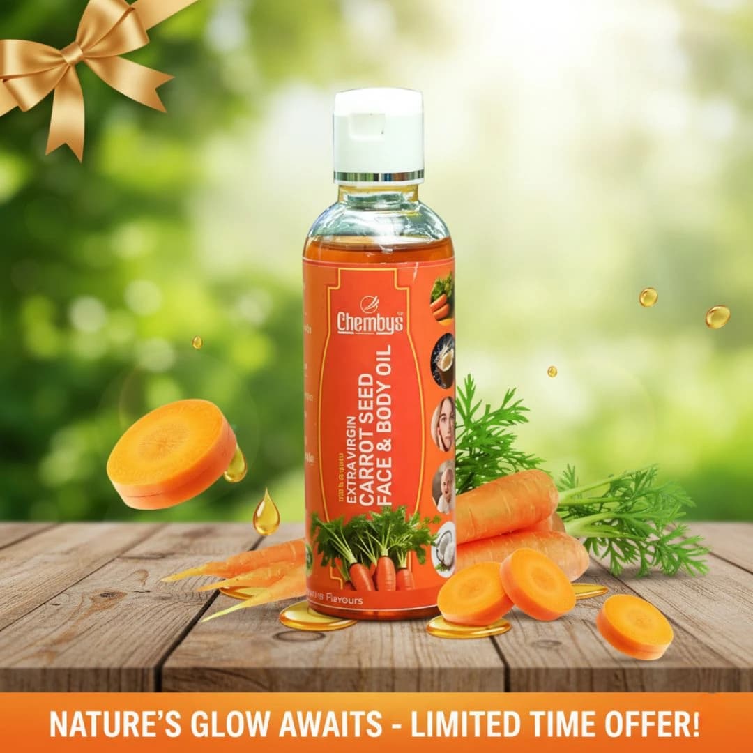 Chembys Pure Organic Carrot Seed Virgin Coconut Oil For Radiant Skin