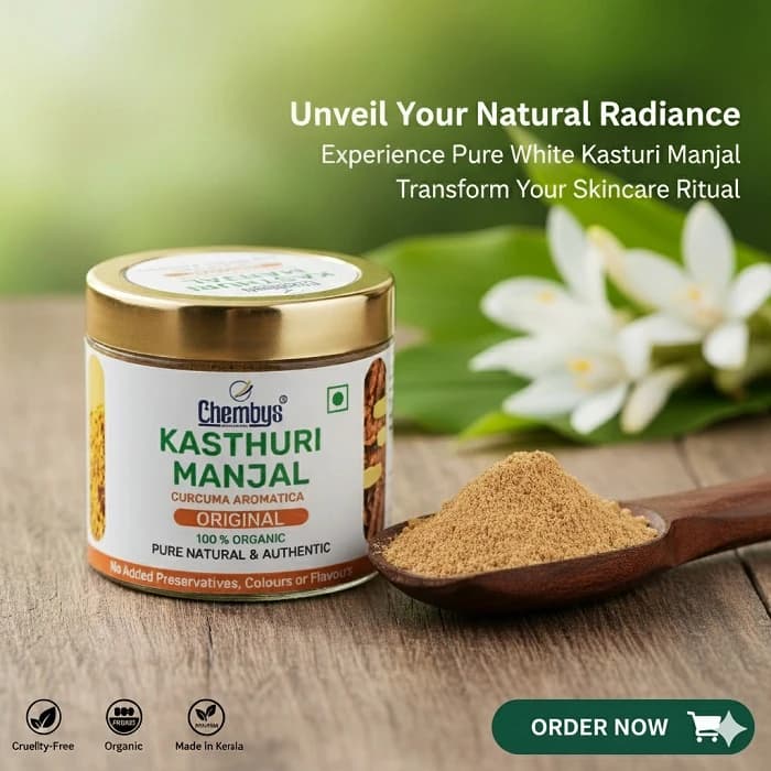 Chembys Glowing Skin Secret White Turmeric (Kasthuri Manjal) 50 Grams