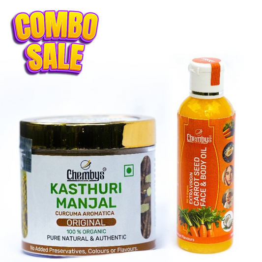 Combo Offer 50 Grams Kasthuri Manjal & 100 ML Carrot Seed Oil